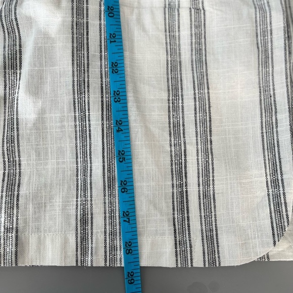 [M]DKR Gray Striped Linen Blend Women's Open Blazer - Picture 13 of 15